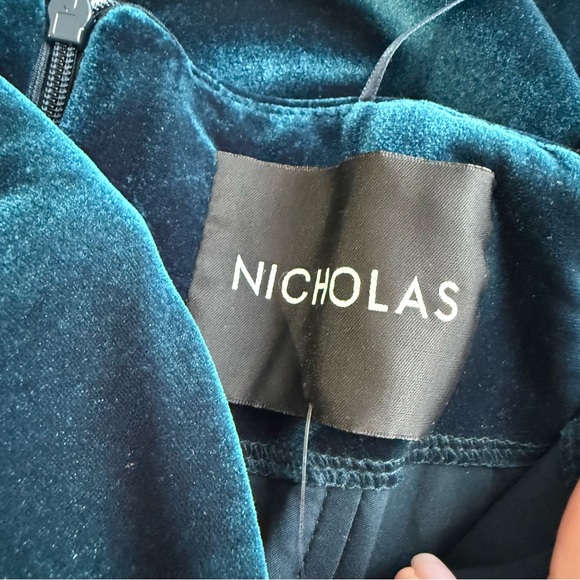 NWT Nicholas Off Shoulder Velvet Mini Dress - Picture 8 of 9